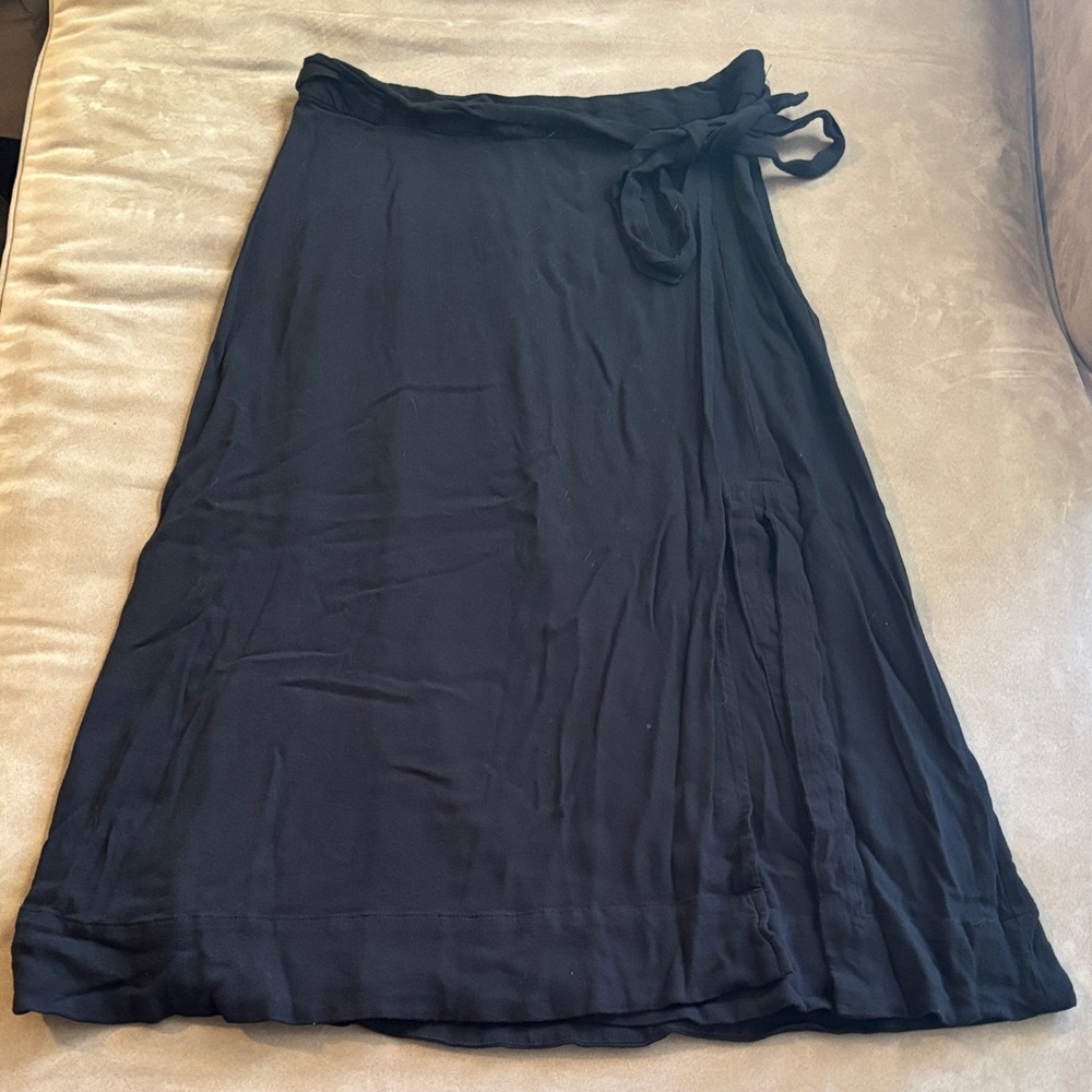 Who What Wear Black Midi Skirt